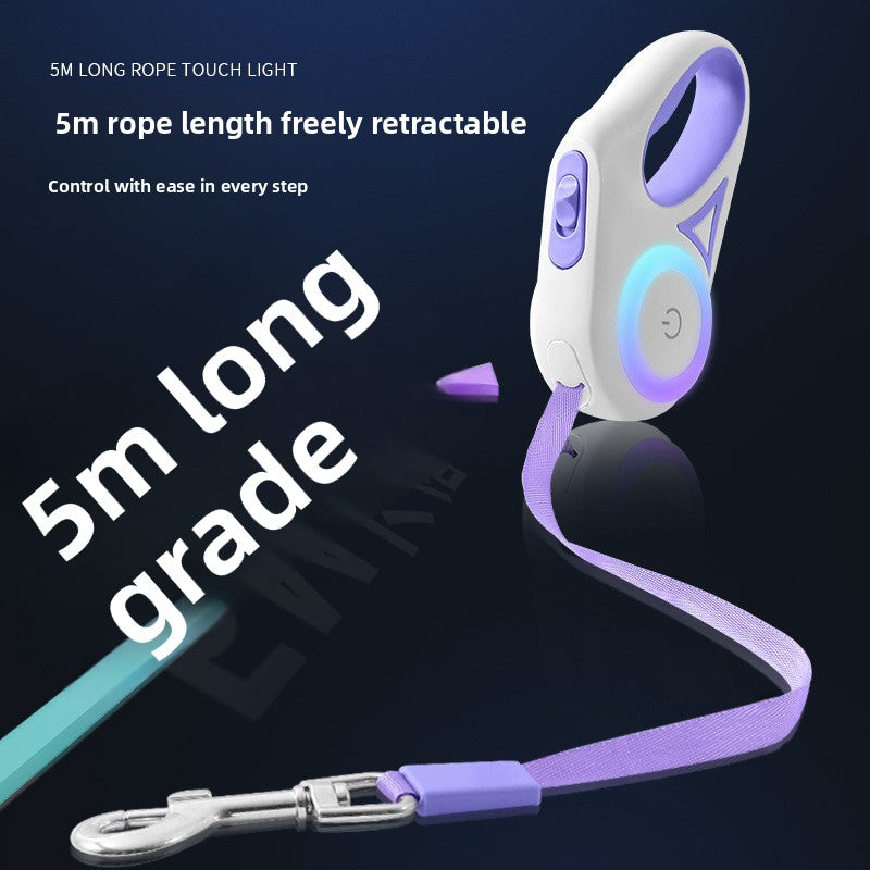 LED Lighted Retractable Dog Leash