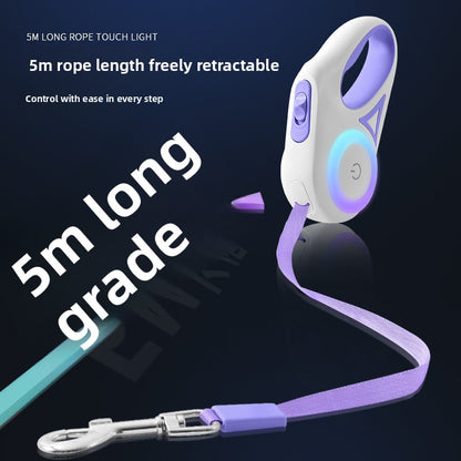 LED Lighted Retractable Dog Leash