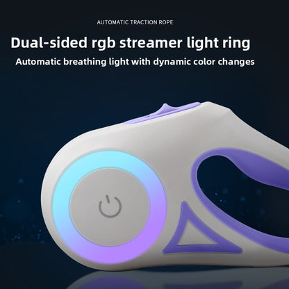 LED Lighted Retractable Dog Leash
